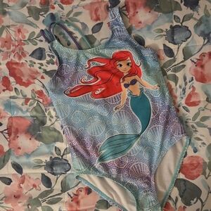 Disney Ariel Kids Swim One Piece - Blue and Red